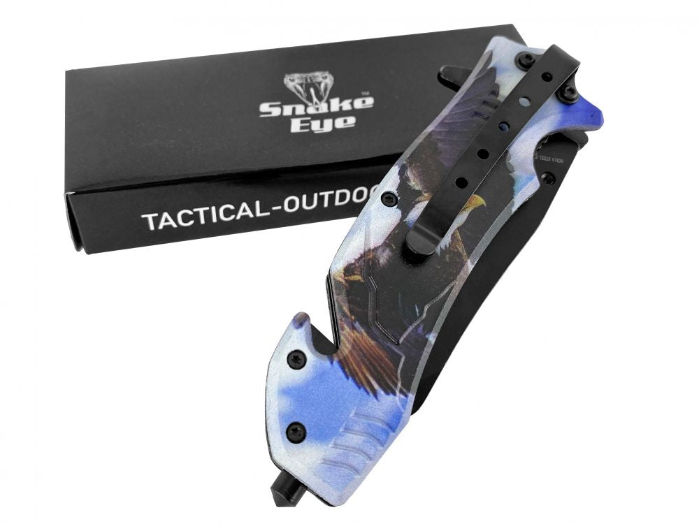 8" Spring Assist Knife w/ Eagle handle