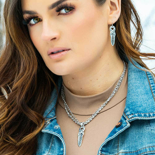 Montana Silversmiths Strength Within Feather Earrings