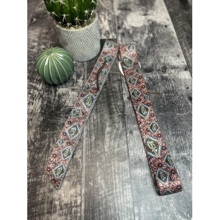 Schulz Equine "Tooled Cactus" Off Billet & Tie Strap