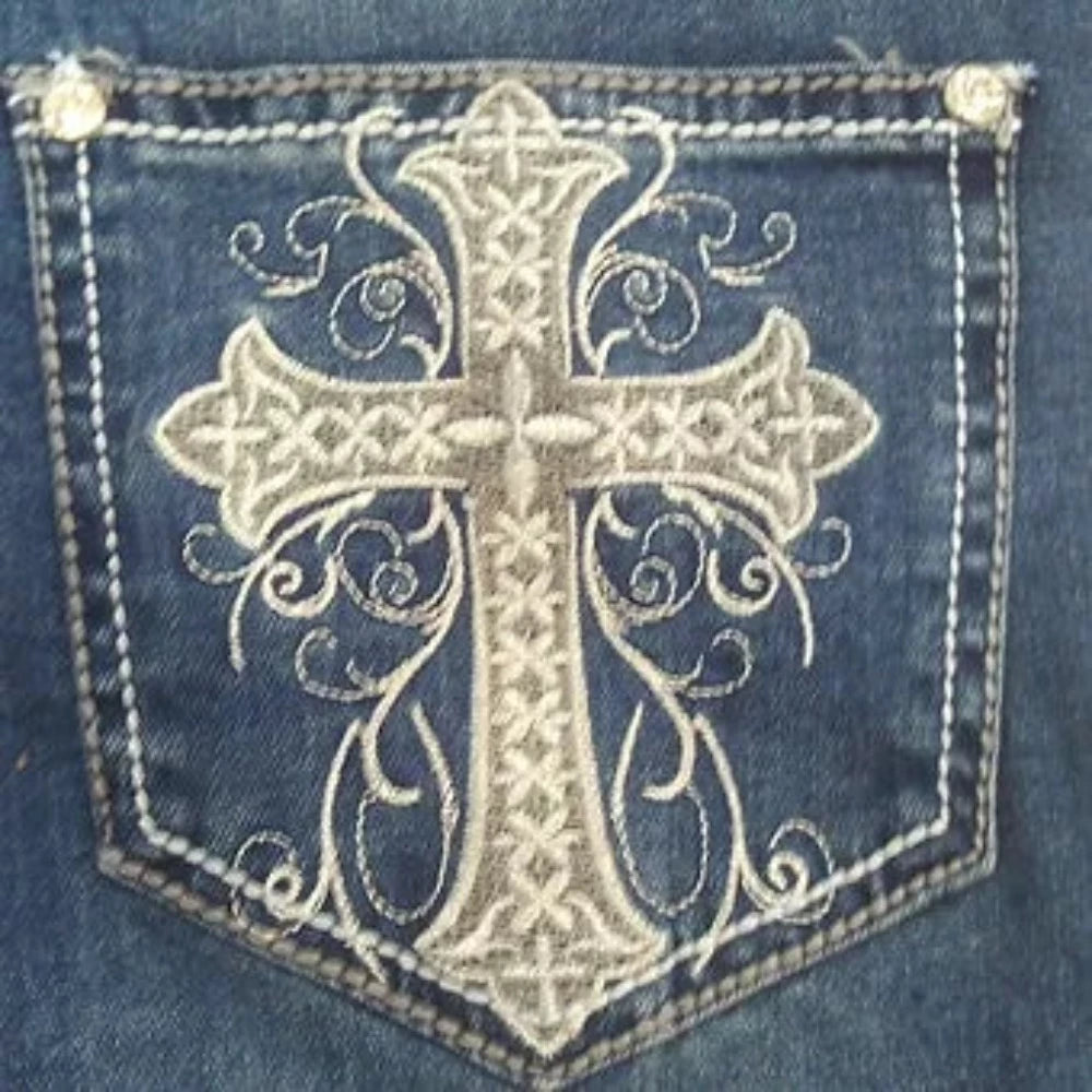 Cowgirl Hardware Youth Girl's Boot Cut Jeans w/ Petal Cross