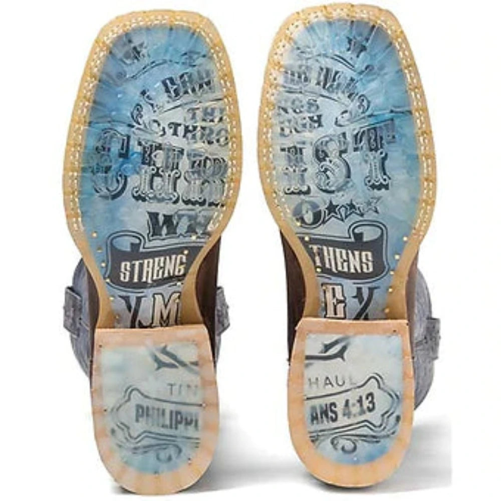 Men's Tin Haul 'Christ Strengthens' Cowboy Boots