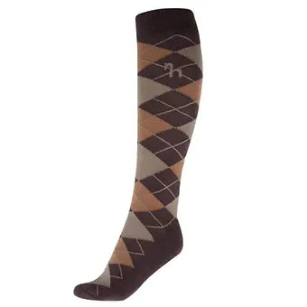 Youth girl's Horze 'Alana' Checkered Winter Riding Socks