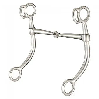 6" Kelly Silver Star Stainless Steel Long Shank Snaffle Bit