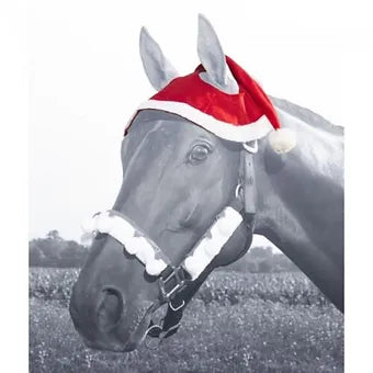 4 pc Horse Jolly Santa Set w/ Quarter Sheet Hat Halter set Leg wraps
