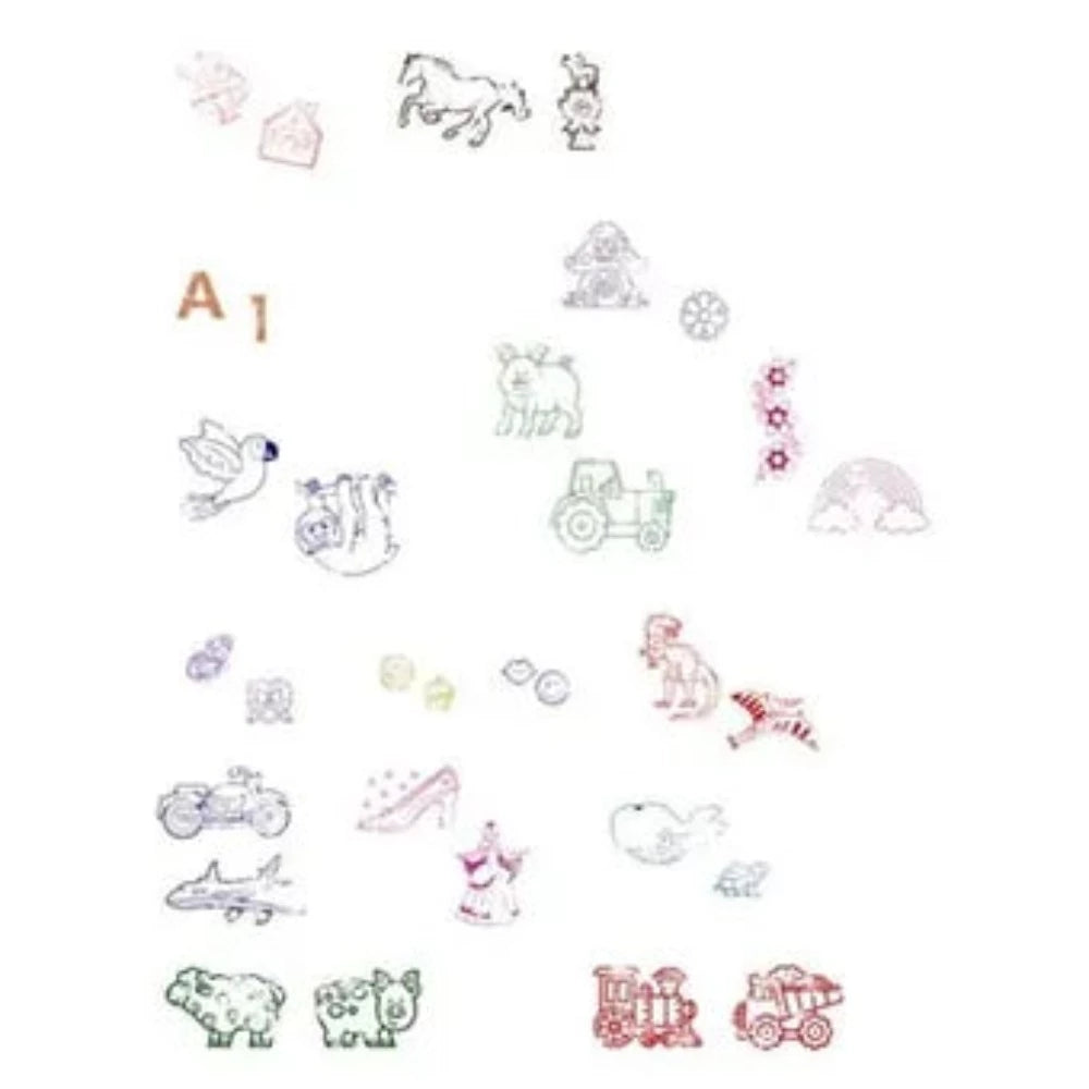 Melissa & Doug STAMP-A-SCENE FARM w/ 20 Stamps Colored pencils Stamp pad