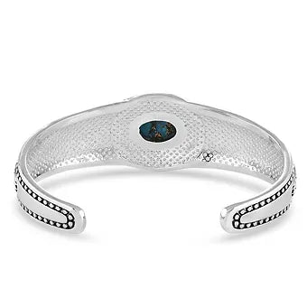 Montana Silversmith Cuff Bracelet w/ Oval turquoise stone