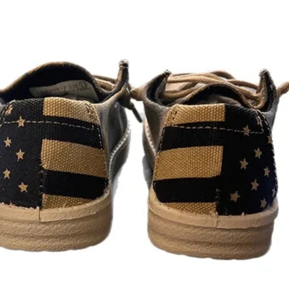 Youth kid's Gray & Tan Camo 'Lil Cade' Shoes