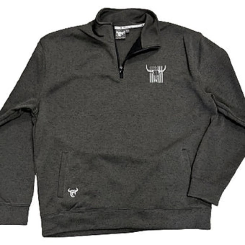 Cowboy Hardware Men's Gray Flag & Skull Fleece Sweatshirt Pullover