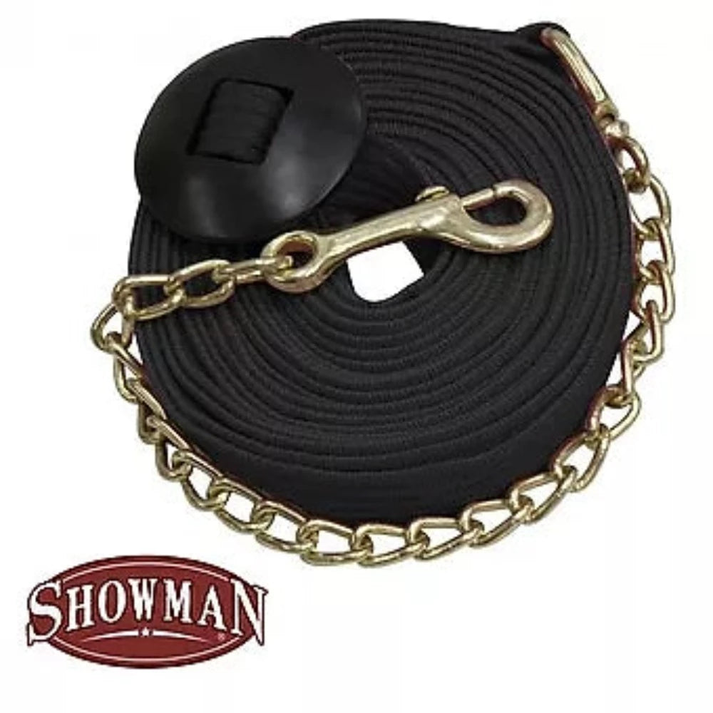25' Flat Web Lunge Line w/ Brass chain