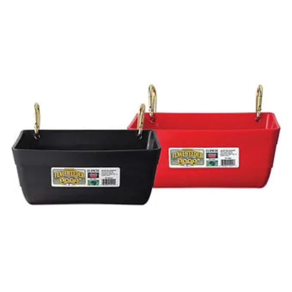 DuraFlex Plastic Fence Feeder, Black or Red