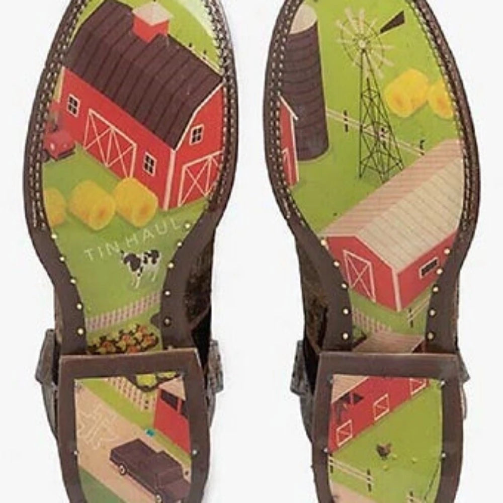 Tin Haul Women's 'FURRLICIOUS' COWBOY BOOTS w/ Farm Ranch sole