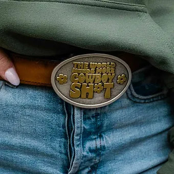 Montana Silversmiths 'The World Needs More Cowboy Sh*t" Belt Buckle