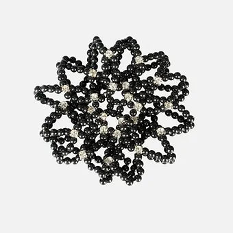 Black Pearl And Crystal Hair Net