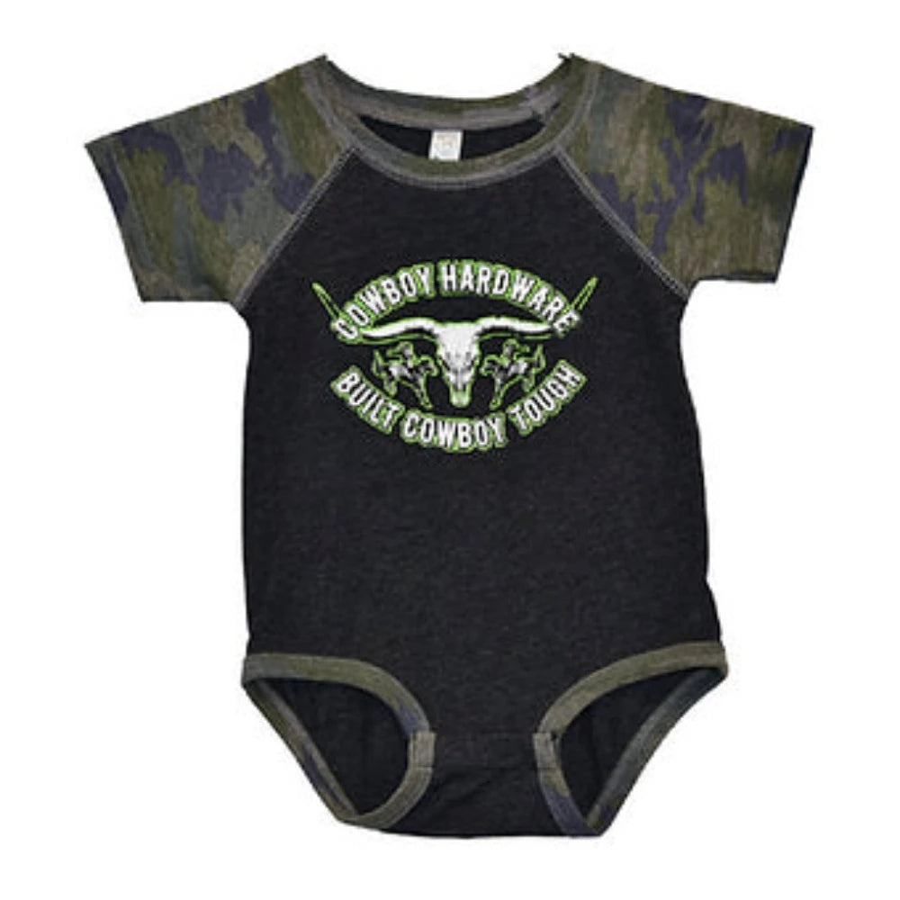 Cowboy Hardware 'Built Cowboy Tough' Infant Camo Camouflage Romper