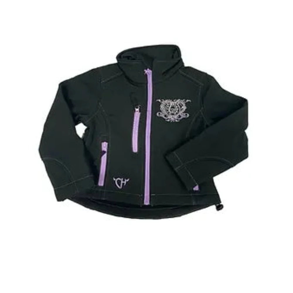 Cowgirl Hardware Youth Girl's Black Cowgirl Wild & Free Jacket