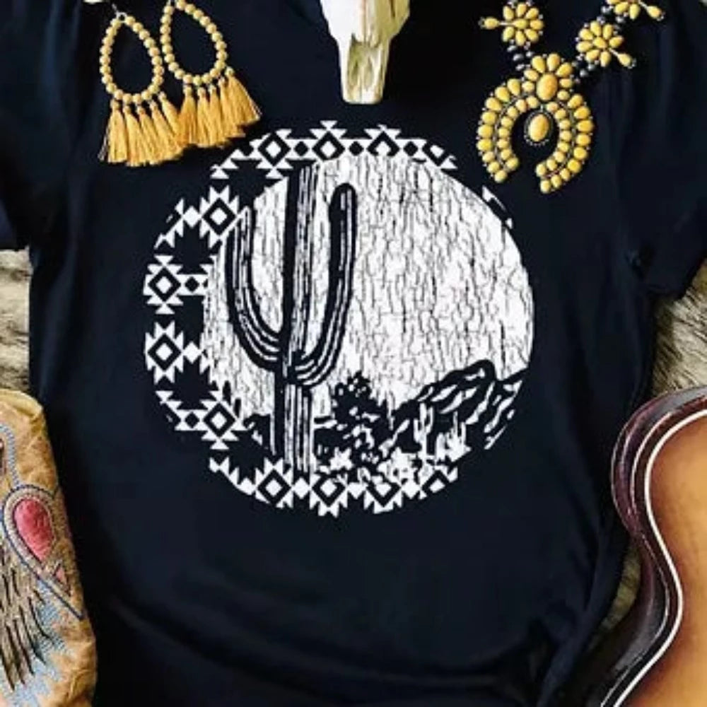 SALE Women's Aztec Cactus Western Shirt