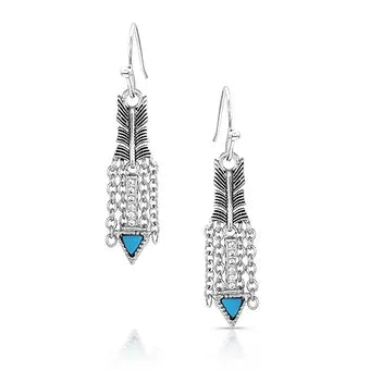 Montana Silversmiths 'Binding Freedom' Turquoise Arrow Earrings