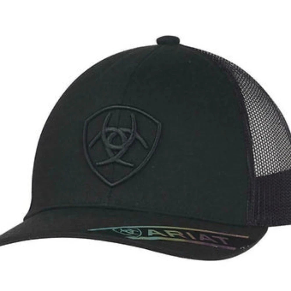 Men's Ariat Black Logo Snapback Ball Cap