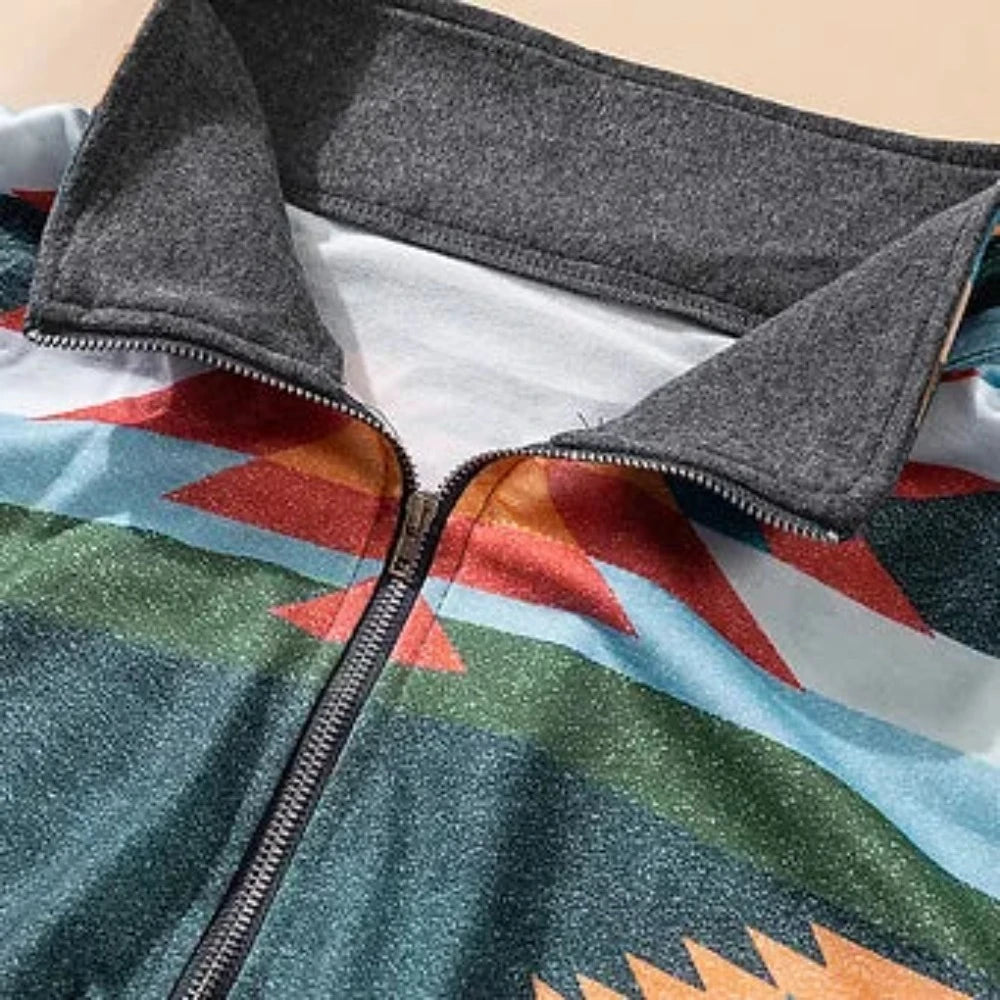 Women's Aztec Print Pullover Sweatshirt