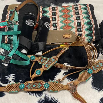 Klassy Cowgirl Multi Color Design With Metallic Rose Accent