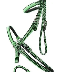 Braided Nylon Bitless Bridle with Reins