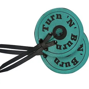 "Turn N' Burn" Teal Leather Bit Guards