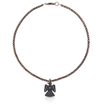 Montana Silversmiths Bronze Thunderbird Beaded Attitude Necklace