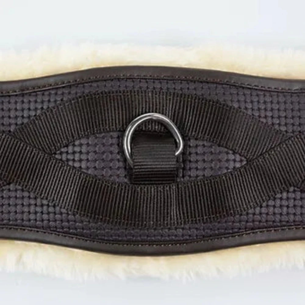 Horze Black 'Atlanta' Dressage Girth w/ Detachable fleece, Size choice