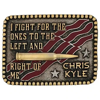 Montana Silversmiths Chris Kyle 'Fight...To The Left & Right of Me' Belt Buckle