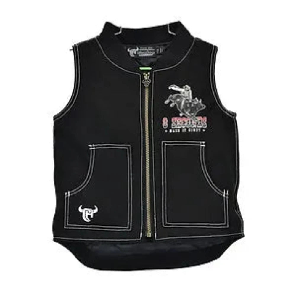 Boy's Cowboy Hardware '8 Seconds Make It Count' Vest