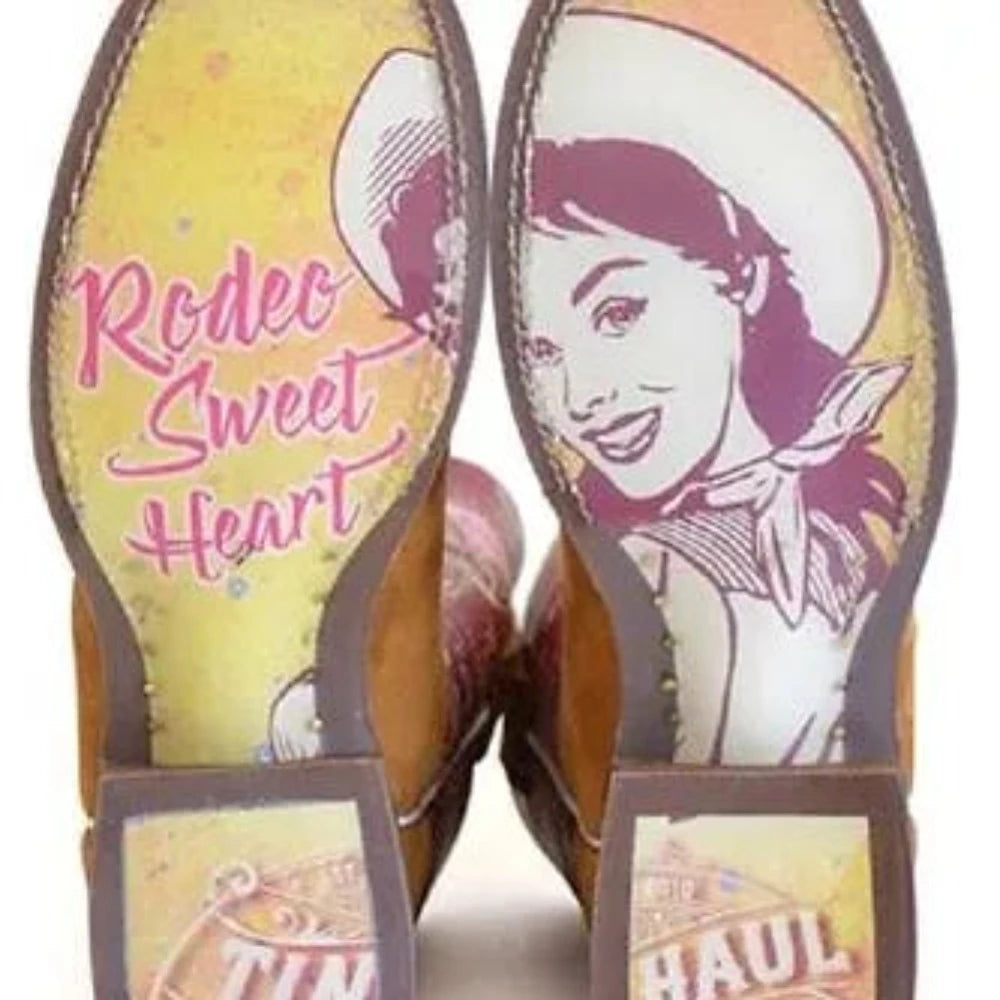 Women's Tin Haul Purple Retro 'Rodeo Sweetheart' Cowboy Boots