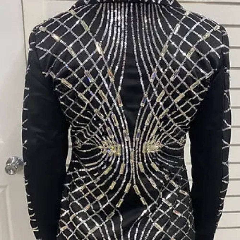 Black Showmanship Jacket w/ Silver Accents