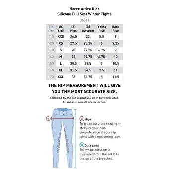 Horze Youth Jr Purple Active Silicone Full Seat Tights / Breeches