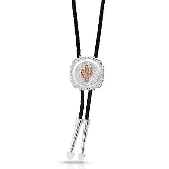 Montana Silversmiths Desert Rose Cactus Bolo Tie