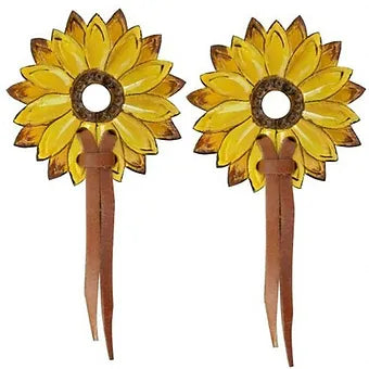 Hand Painted Sunflower Bit Guards