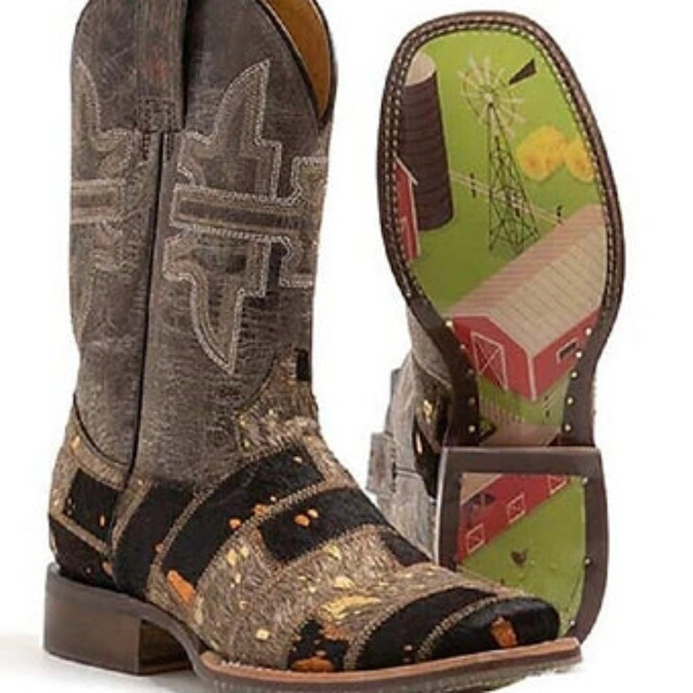 Tin Haul Women's 'FURRLICIOUS' COWBOY BOOTS w/ Farm Ranch sole