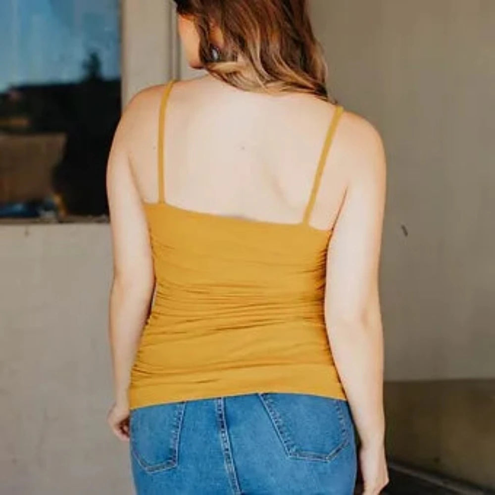 Women's Lucky & Blessed Mustard Yellow Tank Top