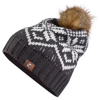 Horze Youth 'Monika' Winter Beanie Hat w/ Snowflake design - 2 Colors