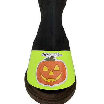 Hoofies Neon Yellow w/ Jack O Lantern Pumpkin