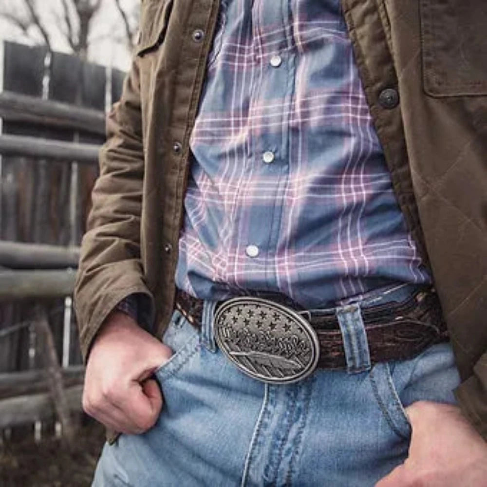 'We the People' Antiqued Attitude Buckle