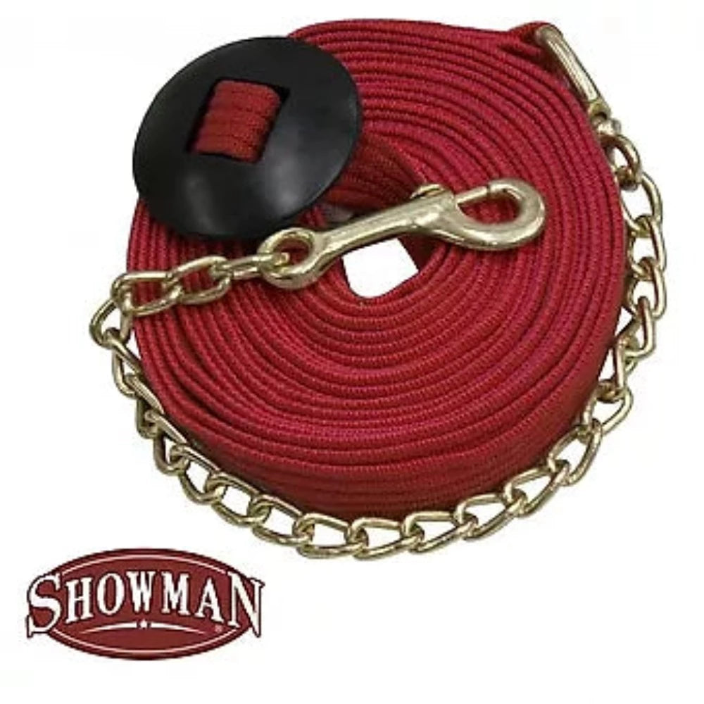 25' Flat Web Lunge Line w/ Brass chain