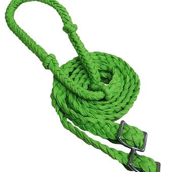Showman 7' Braided Nylon Barrel Reins with Easy Grip Knots