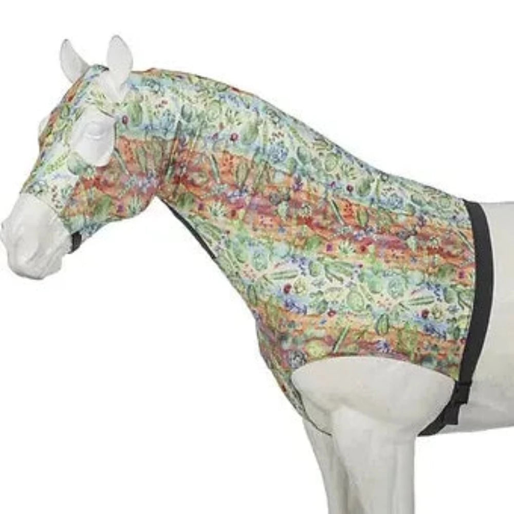 Horse size Cactus Print Mane Stay Hood w/ Zipper