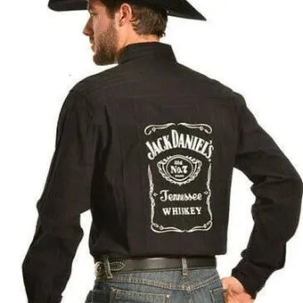 Men's Black Jack Daniel's Tennessee Whiskey Western Shirt