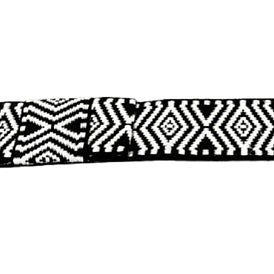 Black & White Aztec Design 1 1/2" Hat Band