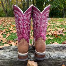 Roper Women's Purple pink & tan 'LADY TOO' WESTERN COWBOY BOOTS