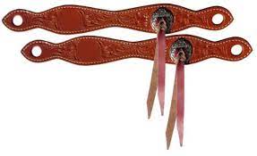 Accorn Tooled Leather Slobber Straps