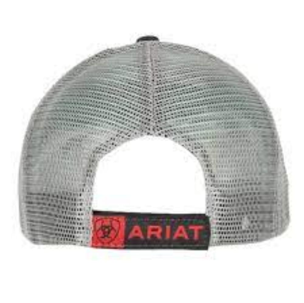 Men's Ariat Black Red and Grey Mesh Hat