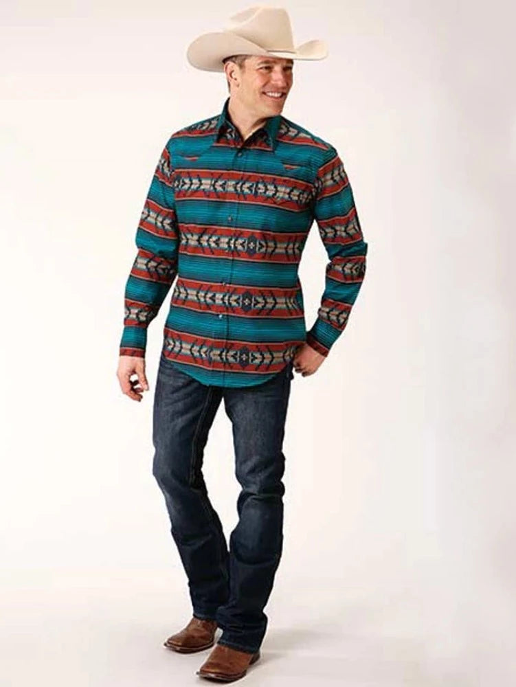 Men's Roper Horizontal Aztec Western Shirt
