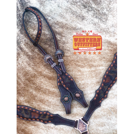 Schulz Equine 'John Wayne' Bridle Breast Collar Set